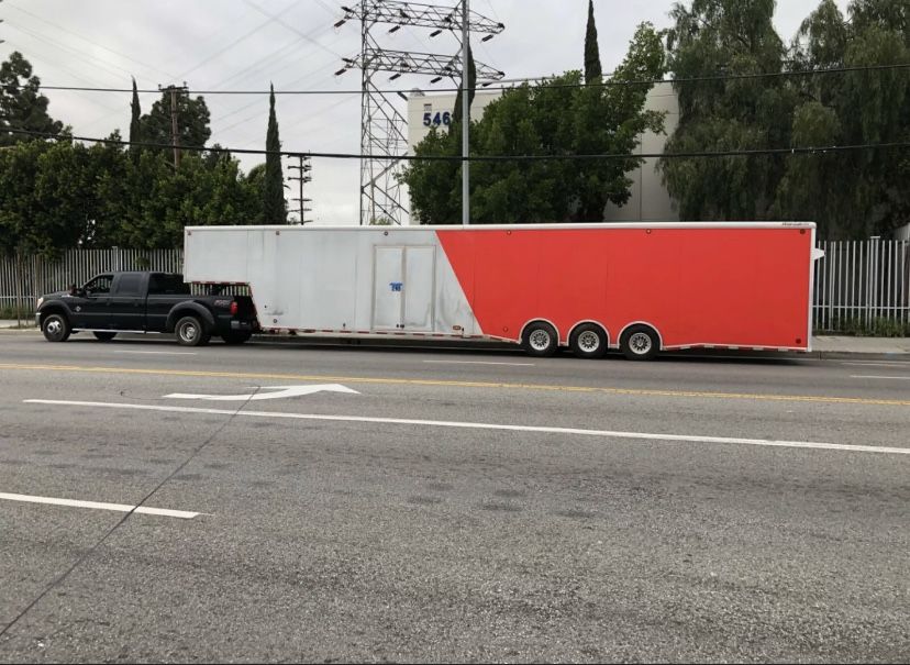 48ft enclosed car hauler trailer gooseneck 5th wheel cargo