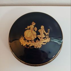 Vintage LIMOGES Castel, Jewerly, Trinket Box from France 22k Gold