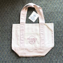 TRADER JOE’S Mini Tote Stripe Pink 