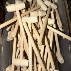 105 Mini Wooden Hammers 