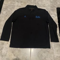 UCLA Bruins Air Jordan 1/4 Zip Longsleeve Sweater SZ XXL Lightweight Dri-Fit