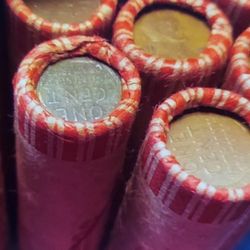 US LINCOLN  WEIGHT (50)  CENTS ROLLS  COINS ( 1(contact info removed) )