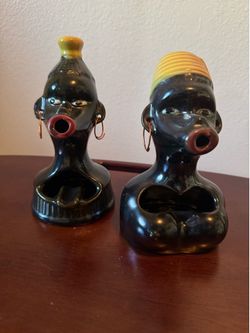 Vintage Barsony Style Ceramic Smoking Ashtrays