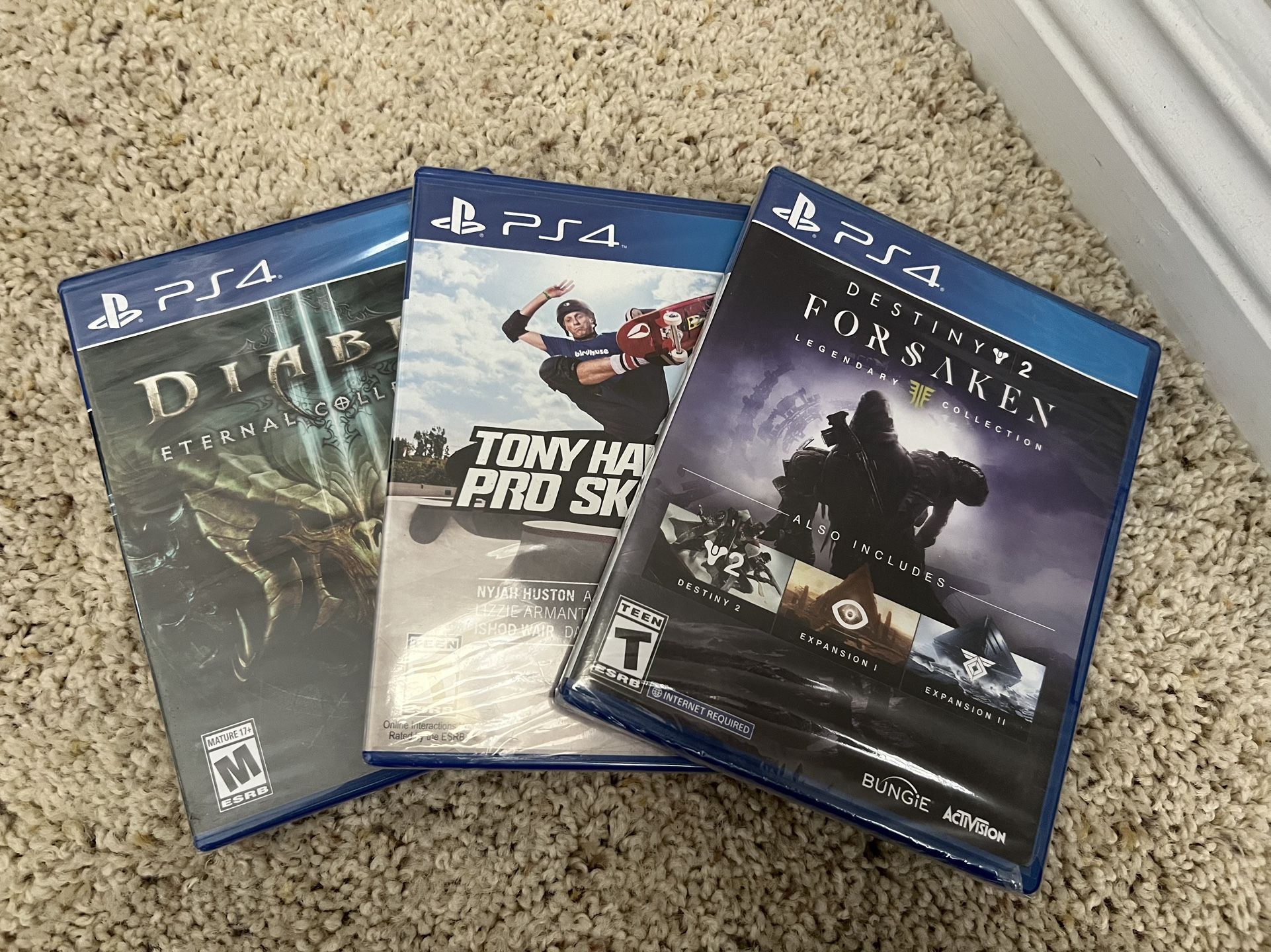 PS4 Destiny 2, Diablo & Tony Hawk 5