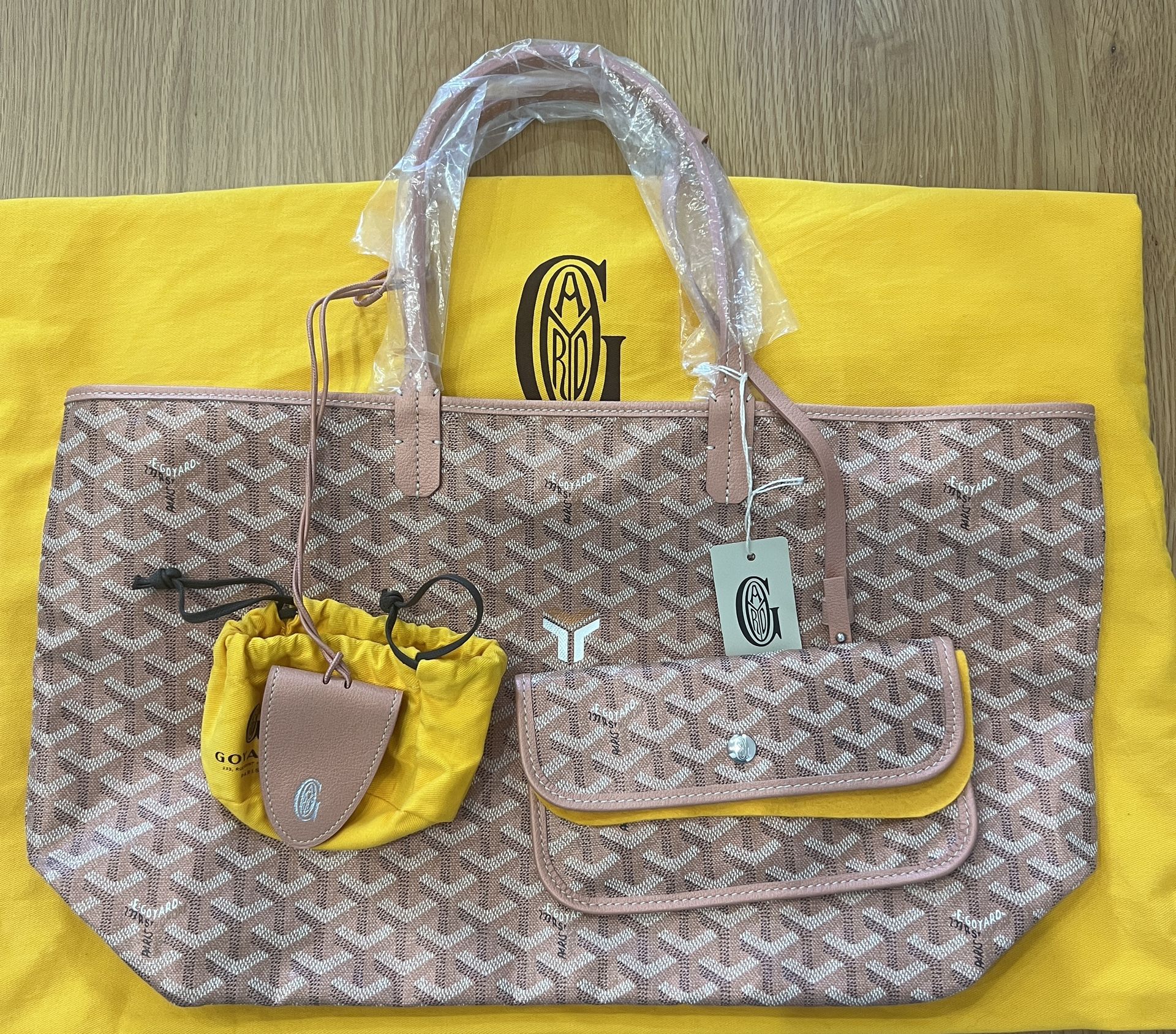 Goyard Saint Louis Iridescent Coral Tote Bag