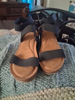 Women's Black Wedges size 10