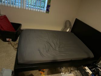 IKEA bed frame, mattress and topper (full)