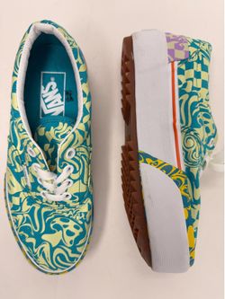 VANS Era Stacked Wavy Daze Platform Shoes Tile Blue (Green) Woman’s Size 6