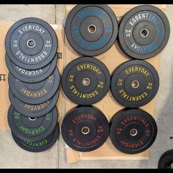 Bumper Plate Set - Brand New 370lbs
