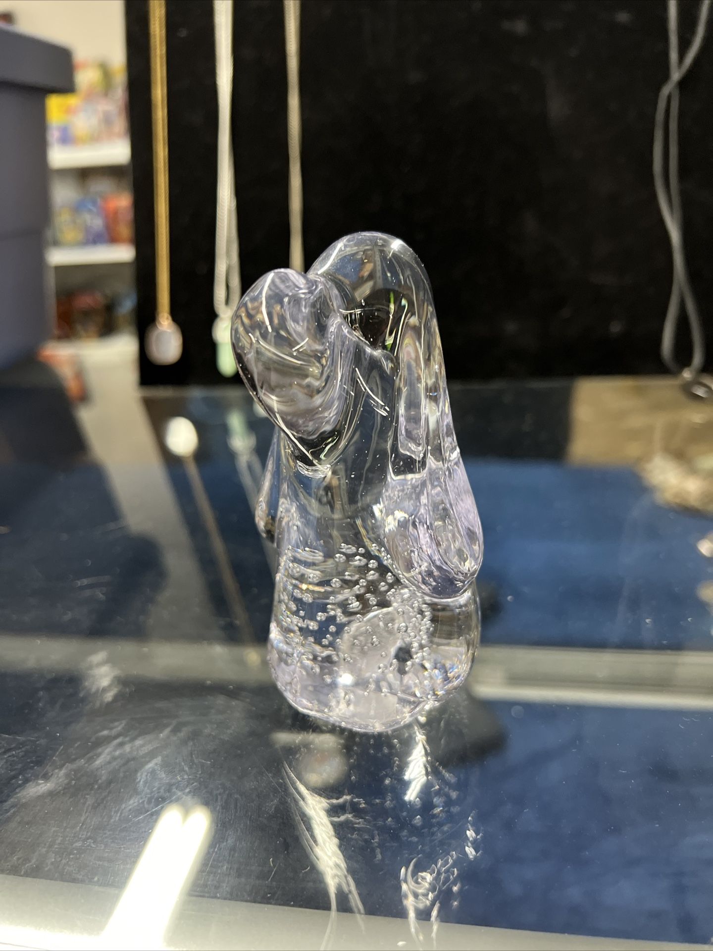 Clear Dog Paperweight 