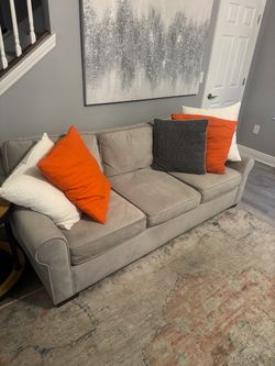 🛋️ Set of 2 gray Sofas – One Converts to a Queen-Size Bed!