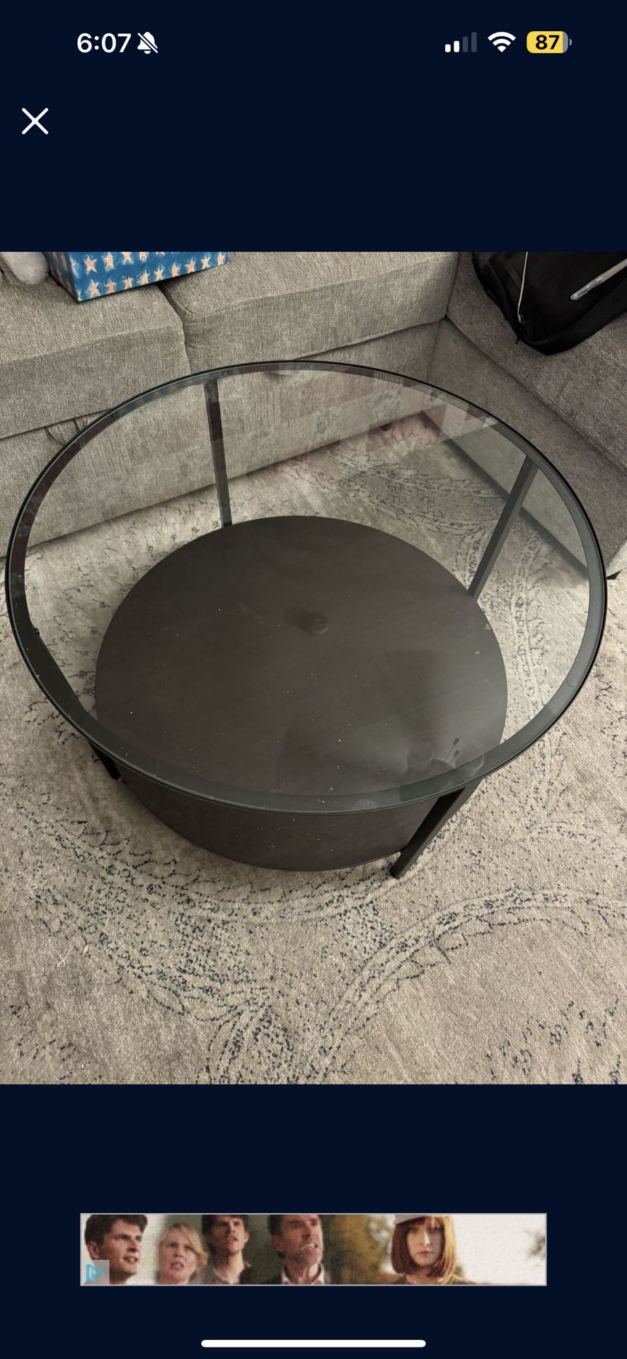 Glass Round Table