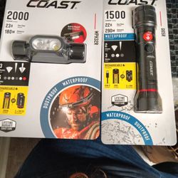 Coast Headlamp And Flashlight Rechargeable 