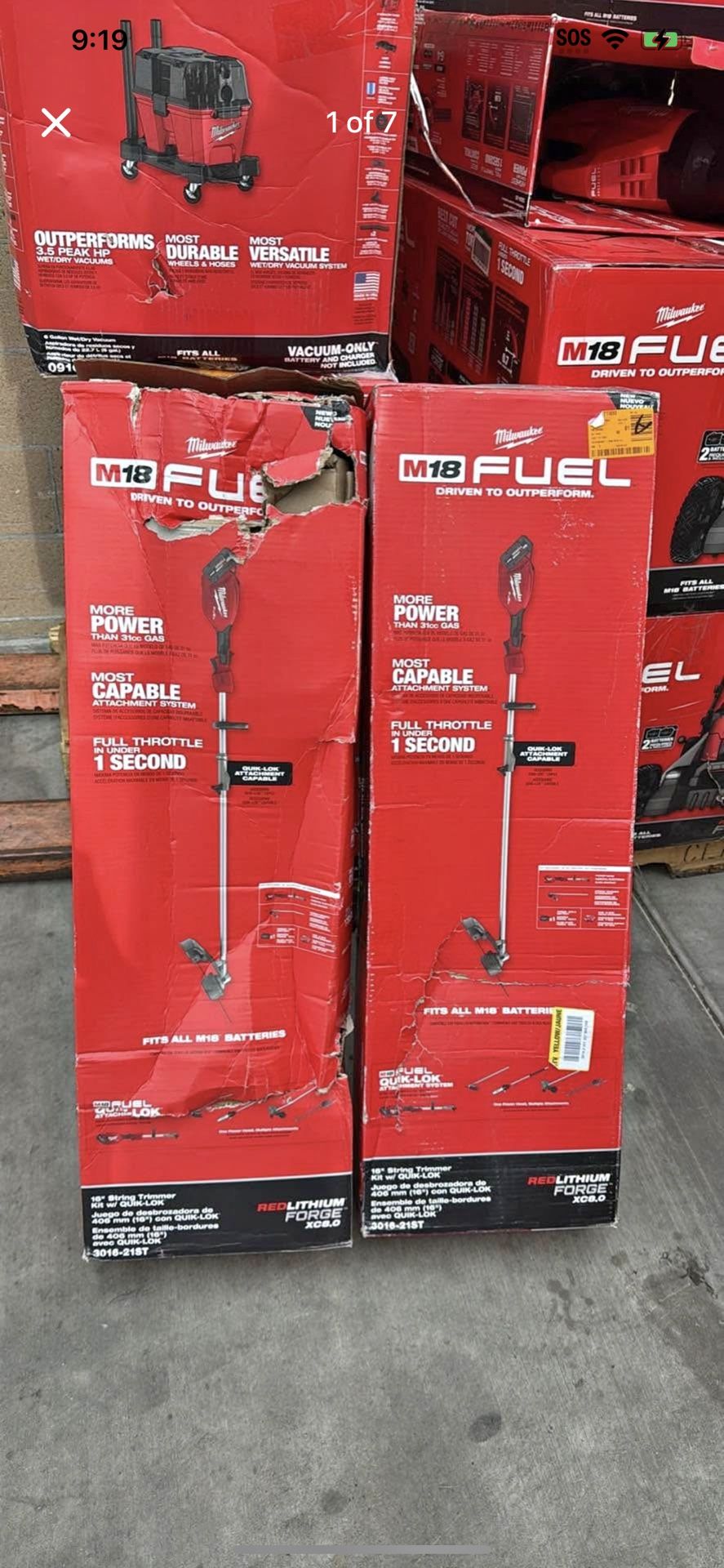 Milwaukee m18 trimmers $120 each machine. Tool only And