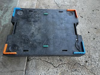 Heavy Duty Plastic Platform Dolly 31x23.5 Rolling Cart 4 Swivel Casters Warehouse