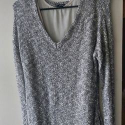 Silver And Grey Sweater