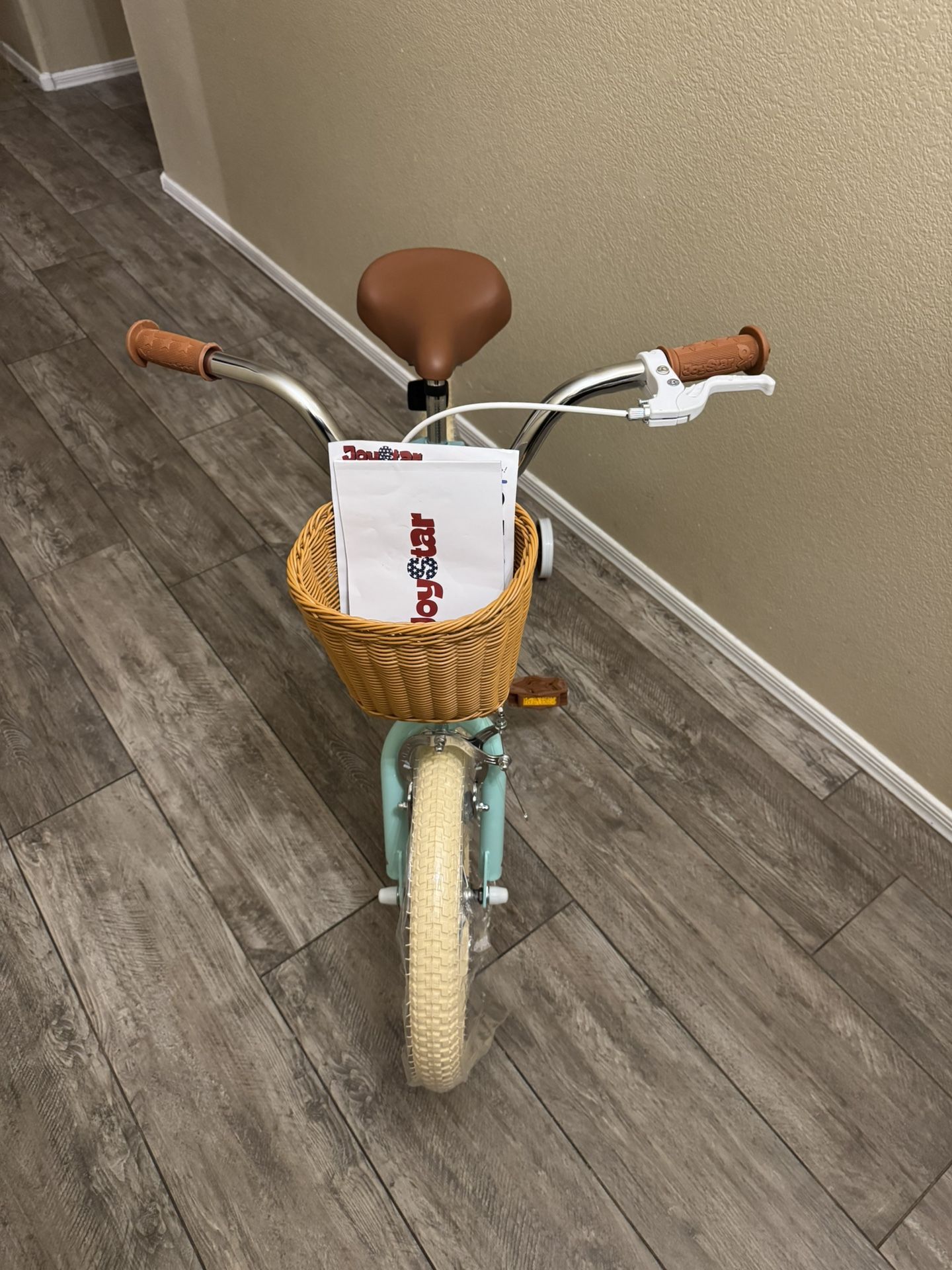 JOYSTAR Vintage Kids Bike with Training Wheels & Basket, Girls Bike for 2-7 Years Old