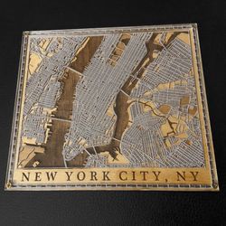 New York City, NY Wood & Acrylic Map