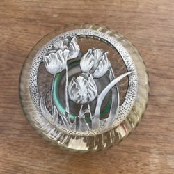 Vintage Potpourri Dish, Ribbed Glass