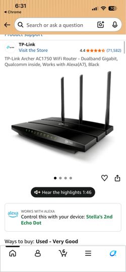 TP-Link Archer WiFi Router - Dualband