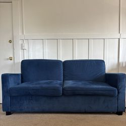 Free Blue Velvet Pullout Couch!