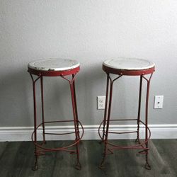 1920's - DRUG STORE SODA FOUNTAIN - Twisted Wire STOOLS
