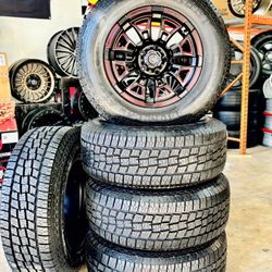 Wheels 17x9 Whit 265/65r17 Lionhart A/T ( SET 5 ) 