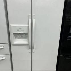 White Side By Side Refrigerator 