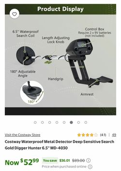 MD-4030 Metal Detector 6.5"