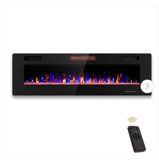 60" Wall Mount Low Noise Electric Fireplace