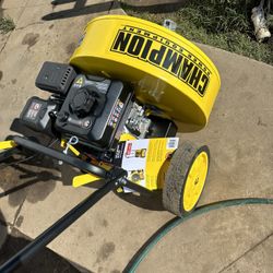 Champion Power Equipment 160 MPH 1300 CFM 224 cc Walk- Behind Gas Leaf Blower with Swivel Front Wheel and 90-Degree Flow Diverter