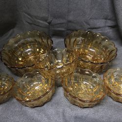 Beautiful Vintage Canary Glassware