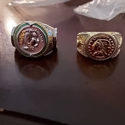 Gold Plated Indian Headress Rings