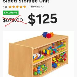 Lakeshore Double-Sided Toddler Storage Shelf 46.5" Preschool Daycare Organizer