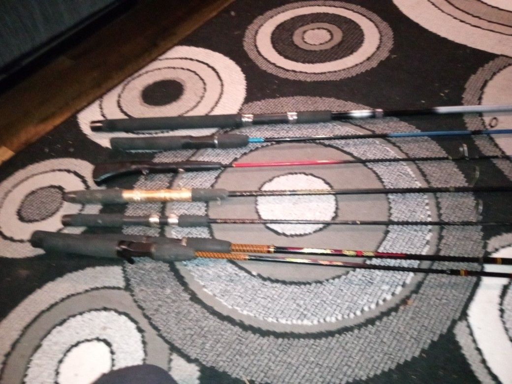 Fishing Poles No Reels 