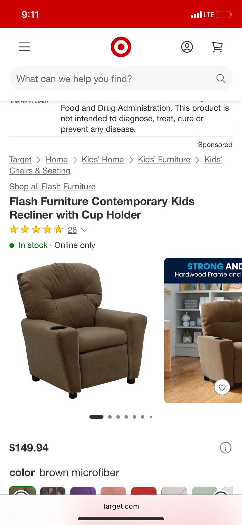 Toddler Recliner Chair