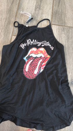 The Rolling Stones Black Graphic Tank Top