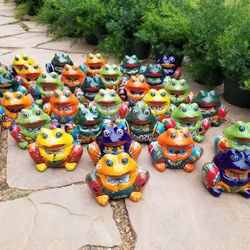 Little Talavera Frog Clay Pots (Planters) Plants, Pottery. $18 Cada Una