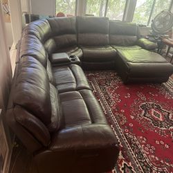 Leather sectional couch sofa 6 piece $400 obo