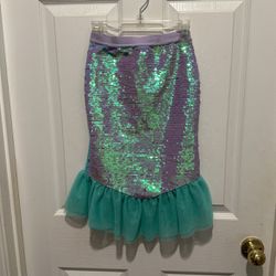 Disney Little Mermaid Sequin Skirt 7/8