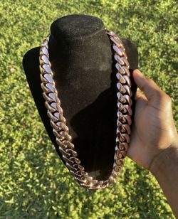 Miami Cuban Link Rose Gold Plated Chain 20mm - 20inch 24inch | 18k & 14k