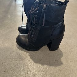 Black Leather Boots- 7.5 