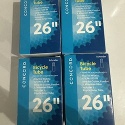4 26” Concord Bicycle Tubes