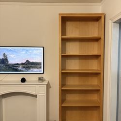 Large Solid Wood Vintage Bookshelf