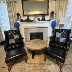 Faux Leather Armchair 