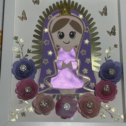 Cuadro Artesanal con Detalles Dorados