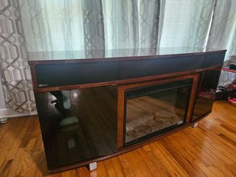 64" tv entertainment center w/fireplace
