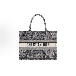 DIORBookTote Tote Bag Series Tiger Pattern Joy Print Dark Background Large Capacity Embroidery Embroidery Tote Bag Tote Bag Shopping(638)47