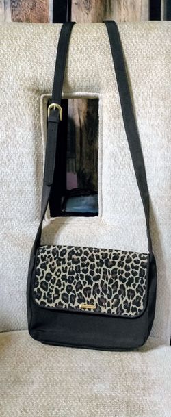 Used Brown & animal print handbag Long Straps