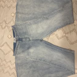 By Together Light Wash Wide Leg Denim Jeans | Size M | High Waisted Flare